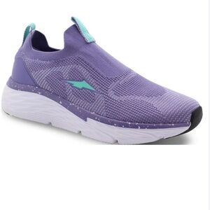 Avia Lavender Slip-On Knit Sneakers Women’s Size 9.5 Arch Support Elastic Goring